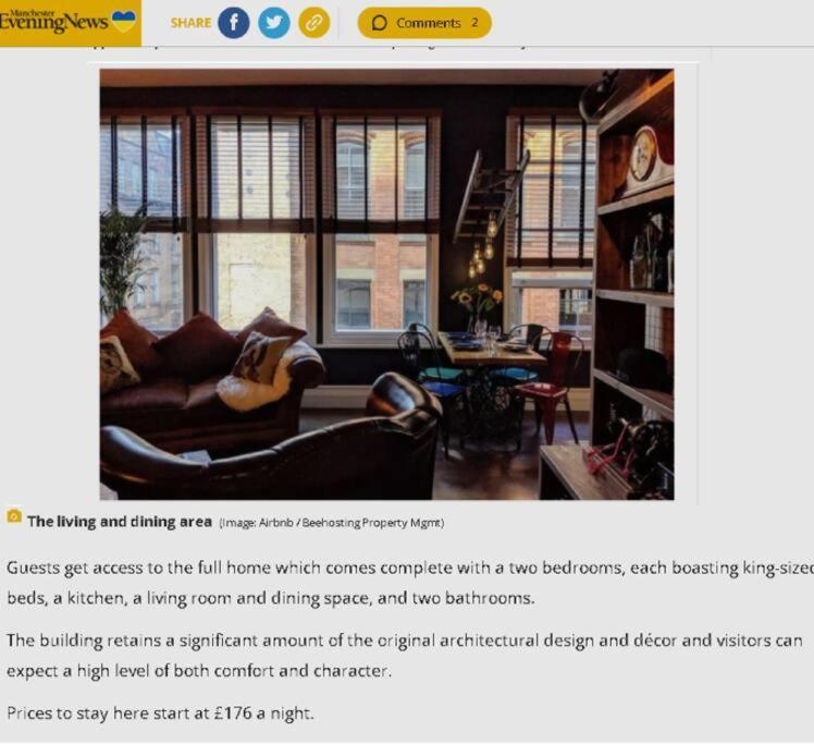 Boutique City Centre Flat By City Superhost Manchester Luaran gambar